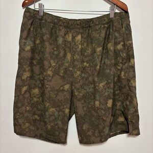 The North Face Class V Pull-On Shorts Men XL Camo 9” Inseam Hiking Swim Outdoor